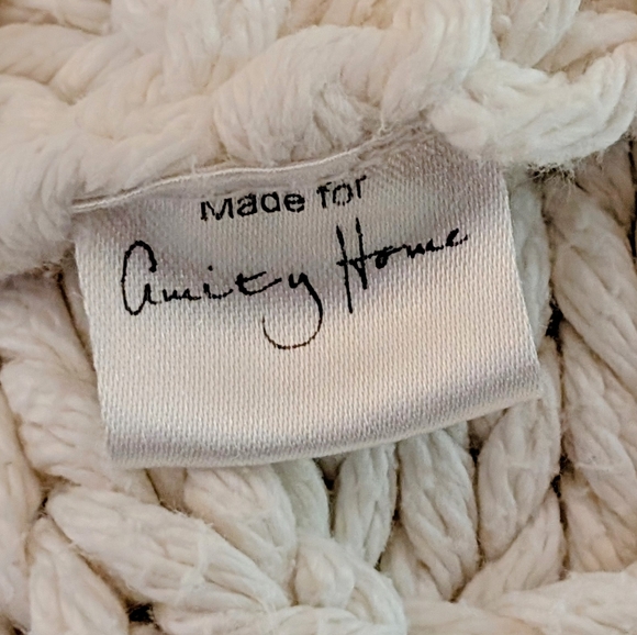 Amity Home Micah Cable Knit Throw – Natural – 50" × 60" - Picture 4 of 6